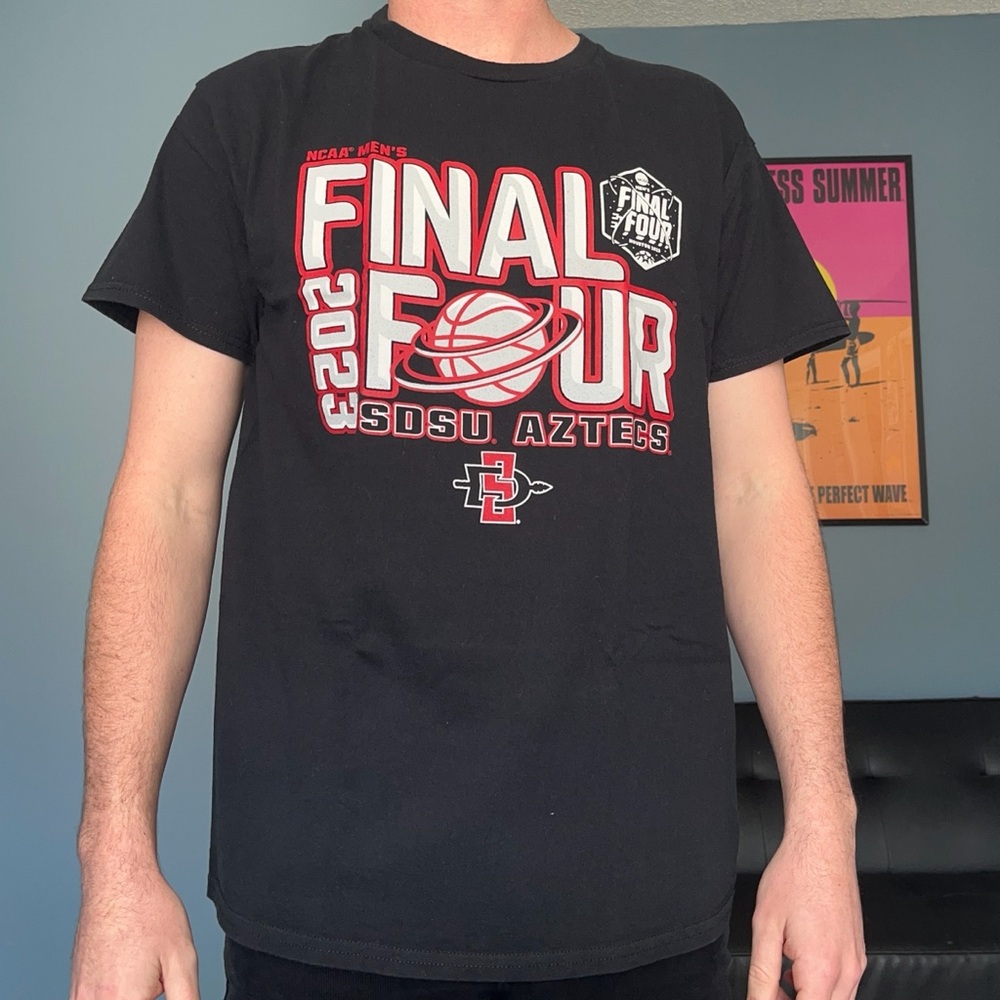 San Diego State University Men’s Basketball Final Four 2023 Black Tee Shirt